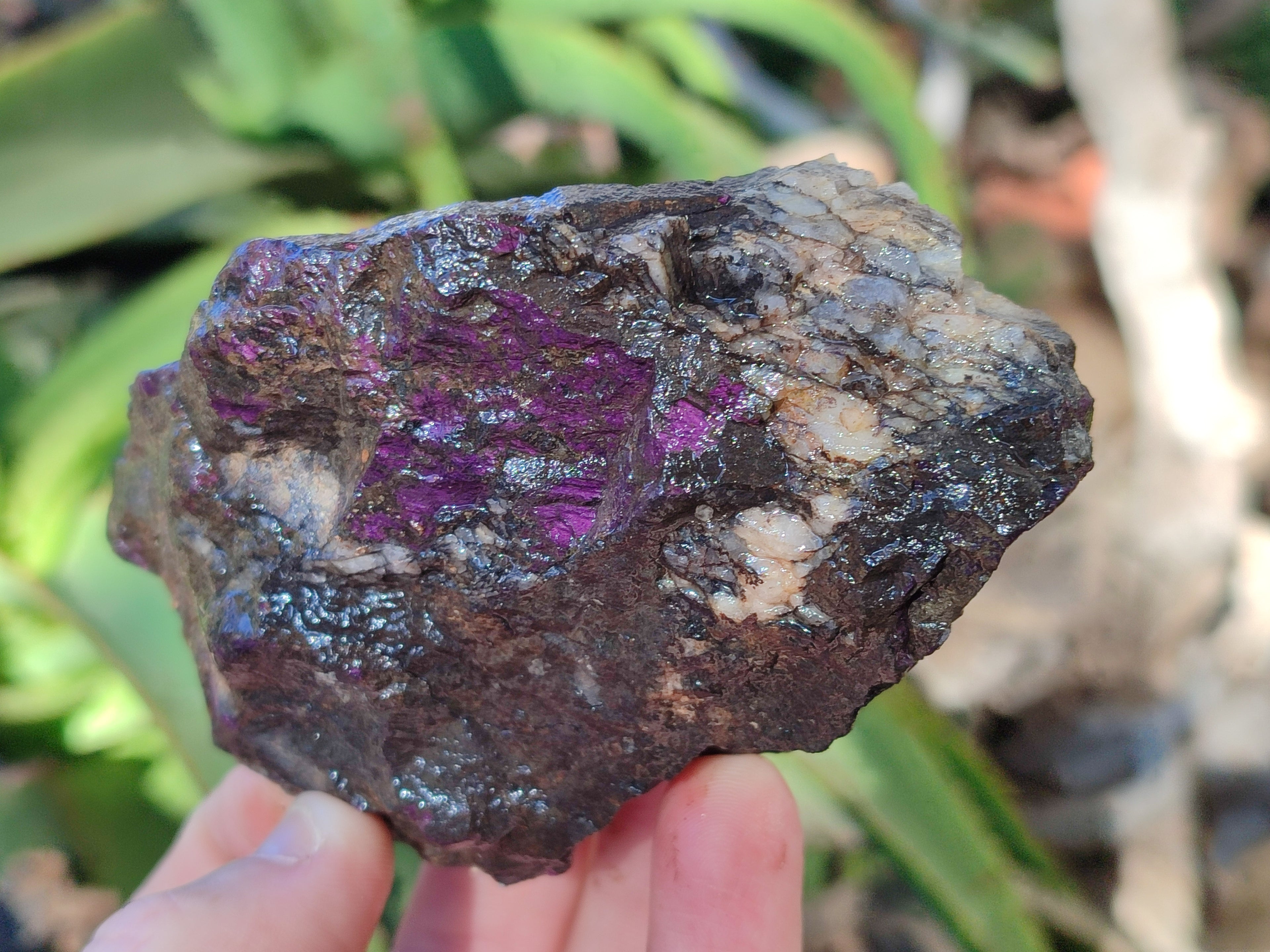 Natural Metallic Purpurite Cobbed Specimens x 3 From Erongo, Namibia - Toprock Gemstones and Minerals 