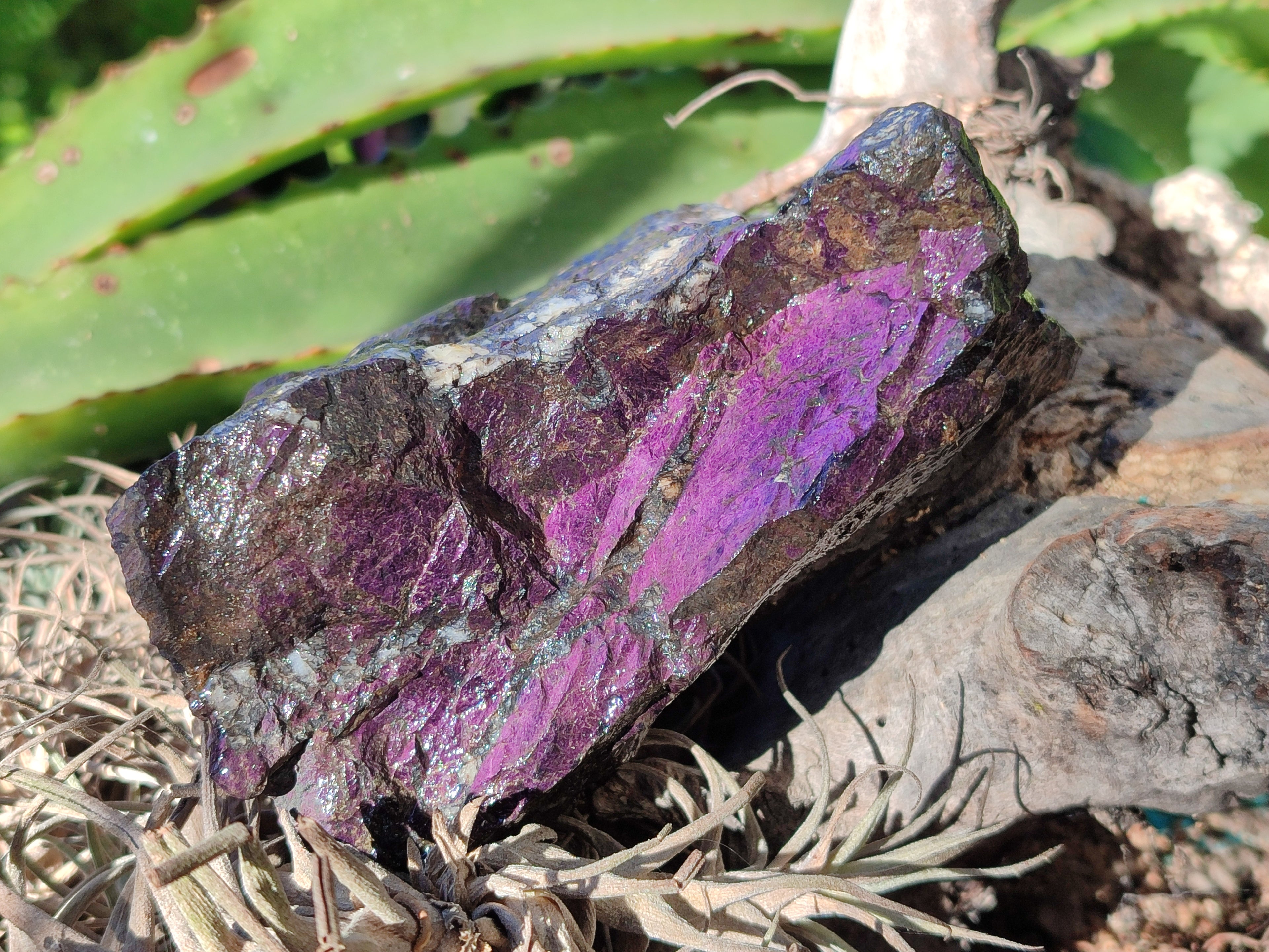 Natural Metallic Purpurite Cobbed Specimens x 3 From Erongo, Namibia - Toprock Gemstones and Minerals 