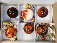 Polished Carnelian Agate Spheres x 6 From Madagascar - Toprock Gemstones and Minerals 