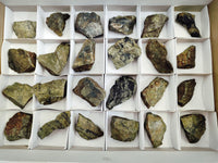 Natural Rare Pharaoh Stone Pyrite in Basalt Cobbed Specimens x 24 From Iron Duke Mine, Zimbabwe