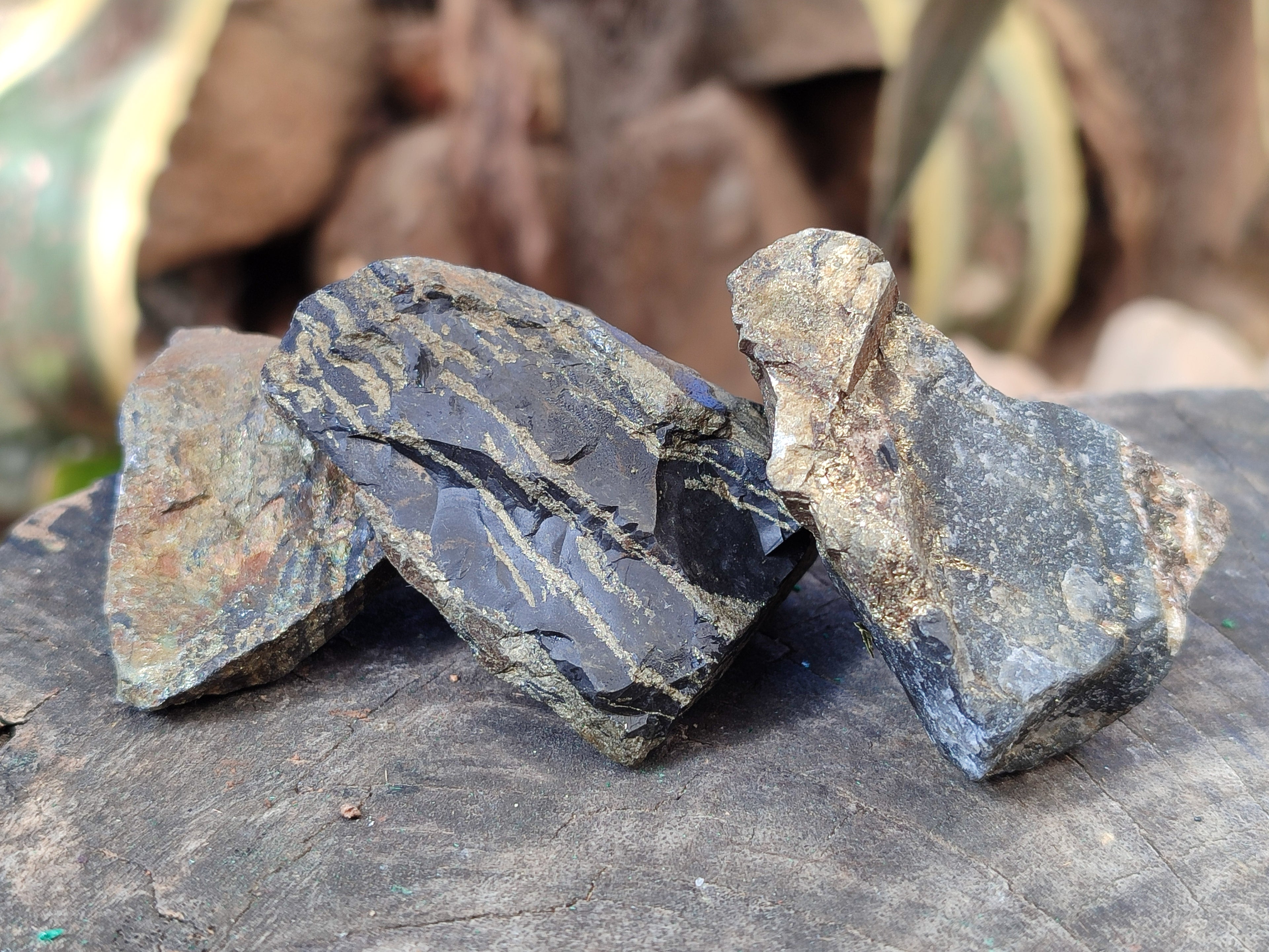 Natural Rare Pharaoh Stone Pyrite in Basalt Cobbed Specimens x 24 From Iron Duke Mine, Zimbabwe - Toprock Gemstones and Minerals 