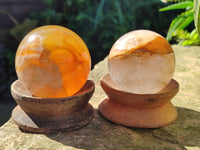 Polished Golden Healer Quartz Spheres x 6 From Madagascar