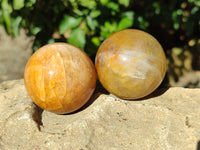 Polished Golden Healer Quartz Spheres x 6 From Madagascar
