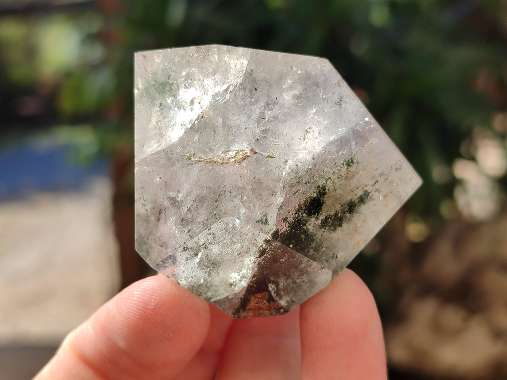Polished Mixed Inclusion Quartz Crystals Including Rutile x 12 from Madagascar - Toprock Gemstones and Minerals 