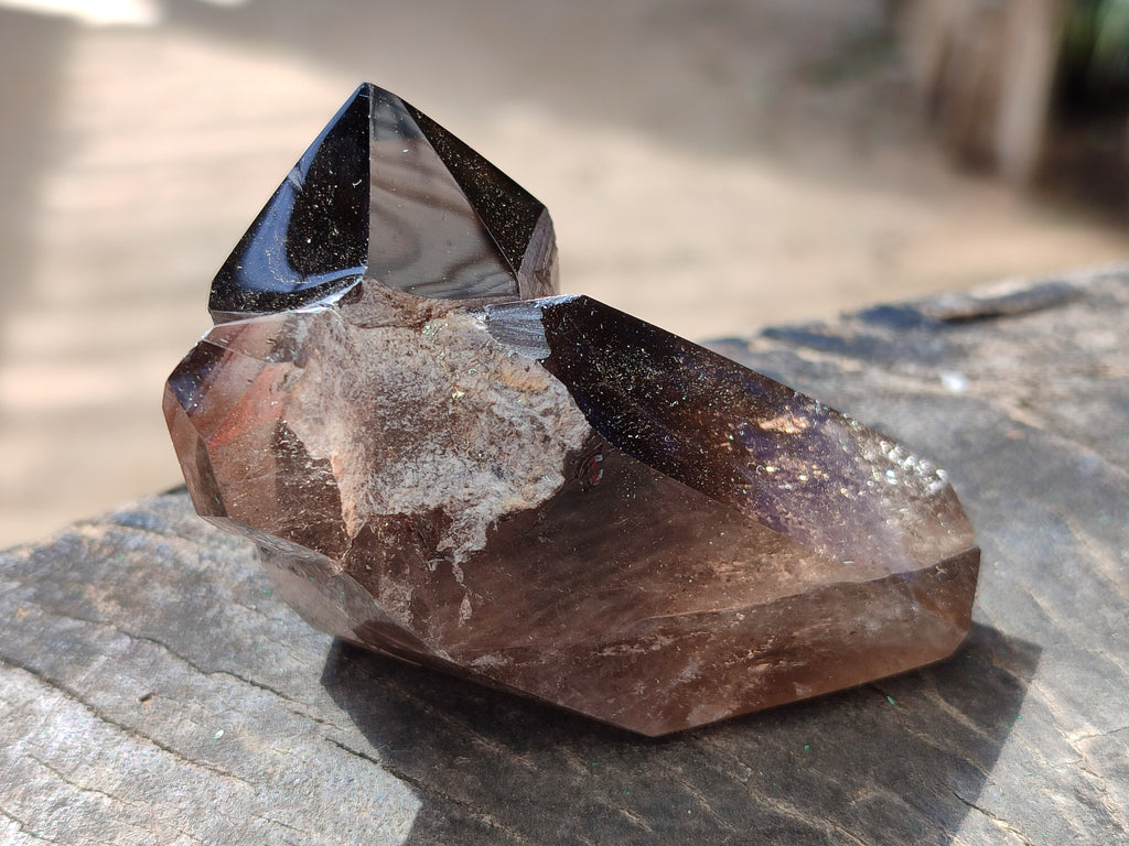 Polished Mixed Inclusion Quartz Crystals Including Rutile x 12 from Madagascar - Toprock Gemstones and Minerals 