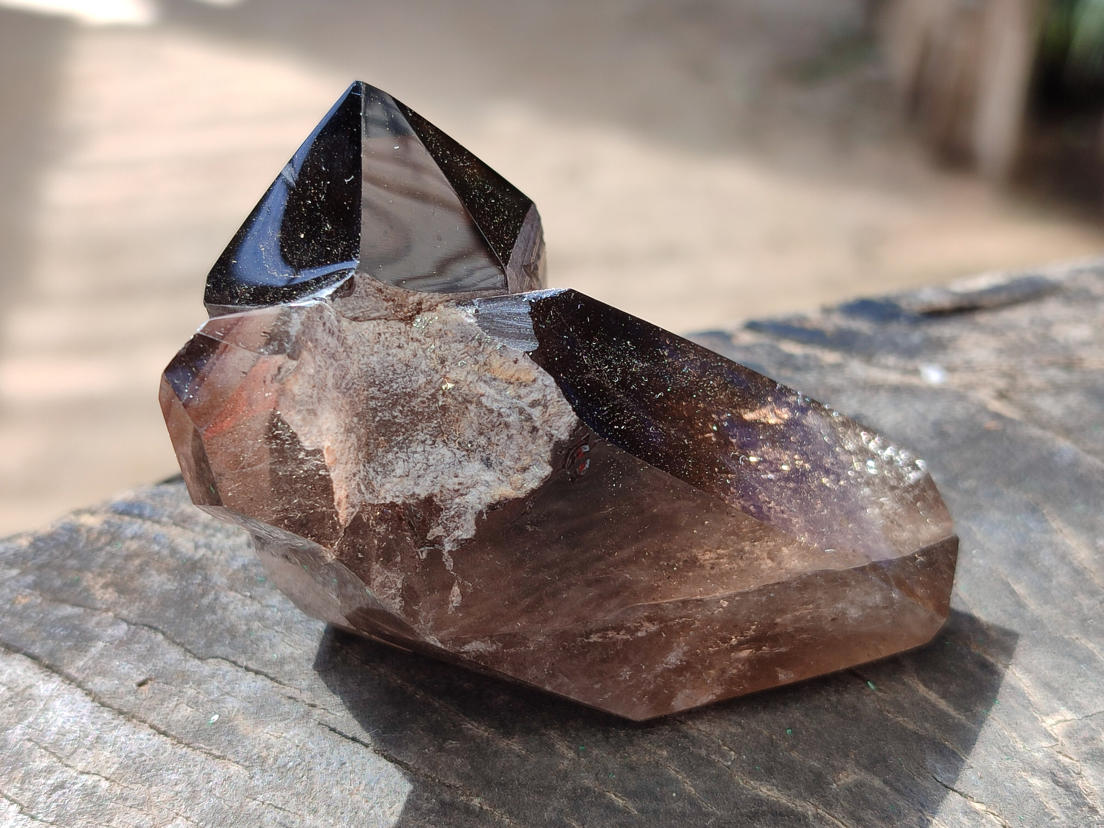Polished Mixed Inclusion Quartz Crystals Including Rutile x 12 from Madagascar - Toprock Gemstones and Minerals 