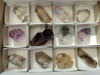 Polished Mixed Inclusion Quartz Crystals Including Rutile x 12 from Madagascar - Toprock Gemstones and Minerals 