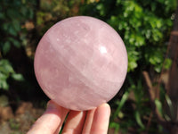 Polished Rose Quartz Spheres x 2 From Ambatondrazaka, Madagascar - Toprock Gemstones and Minerals 