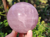 Polished Rose Quartz Spheres x 2 From Ambatondrazaka, Madagascar - Toprock Gemstones and Minerals 