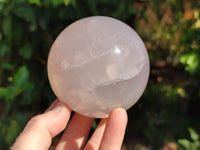Polished Rose Quartz Spheres x 2 From Ambatondrazaka, Madagascar - Toprock Gemstones and Minerals 