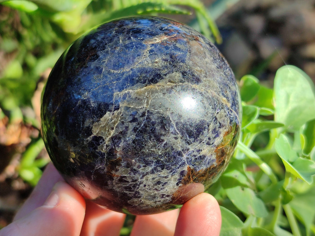 Polished Iolite Spheres x 2 From Ambatofinandrahana, Madagascar - Toprock Gemstones and Minerals 