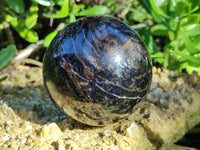 Polished Iolite Spheres x 2 From Ambatofinandrahana, Madagascar - Toprock Gemstones and Minerals 