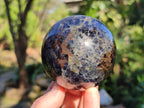 Polished Iolite Spheres x 2 From Ambatofinandrahana, Madagascar - Toprock Gemstones and Minerals 