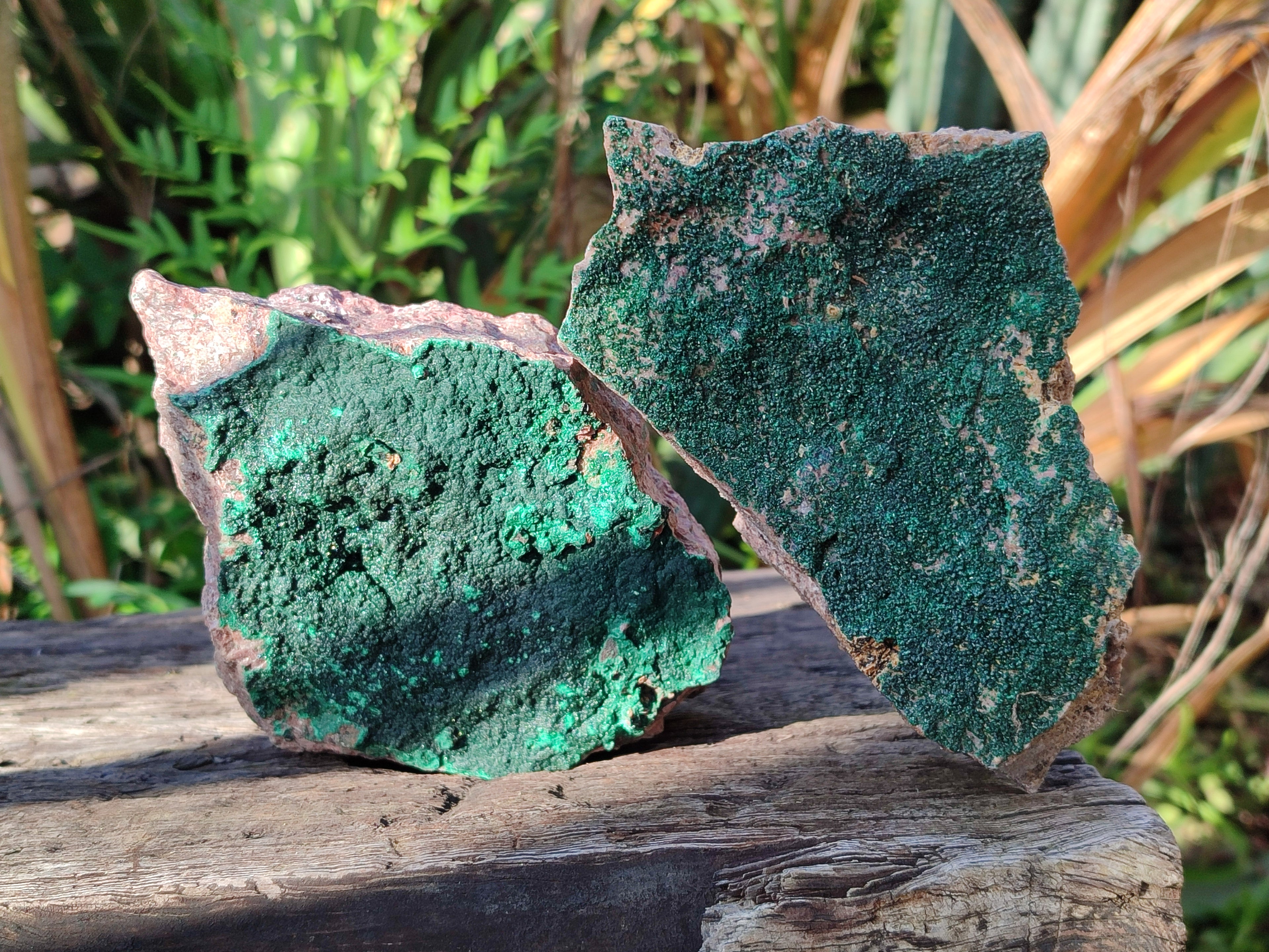 Natural Crystalline Malachite Specimens x 4 From Tenke Fungurume, Congo - Toprock Gemstones and Minerals 