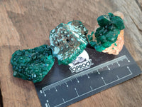 Natural Dioptase On Dolomite Specimens x 12 From Mashamba East Mine, Congo