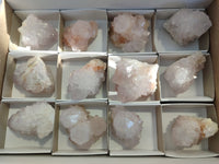 Natural Lilac Cactus Flower Spirit Quartz Clusters x 12 From South Africa