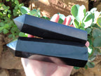 Polished Black Basalt Points x 4 From Antsirabe, Madagascar - Toprock Gemstones and Minerals 
