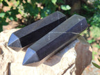 Polished Black Basalt Points x 4 From Antsirabe, Madagascar - Toprock Gemstones and Minerals 