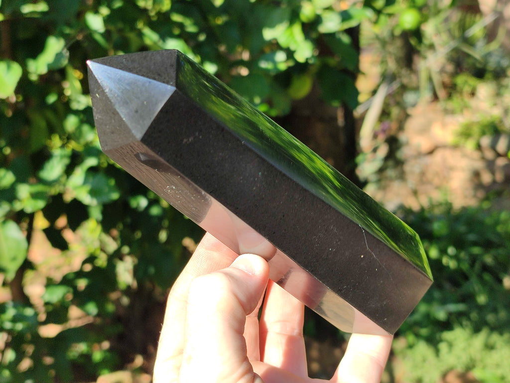 Polished Black Basalt Points x 4 From Antsirabe, Madagascar - Toprock Gemstones and Minerals 