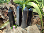 Polished Black Basalt Points x 4 From Antsirabe, Madagascar - Toprock Gemstones and Minerals 