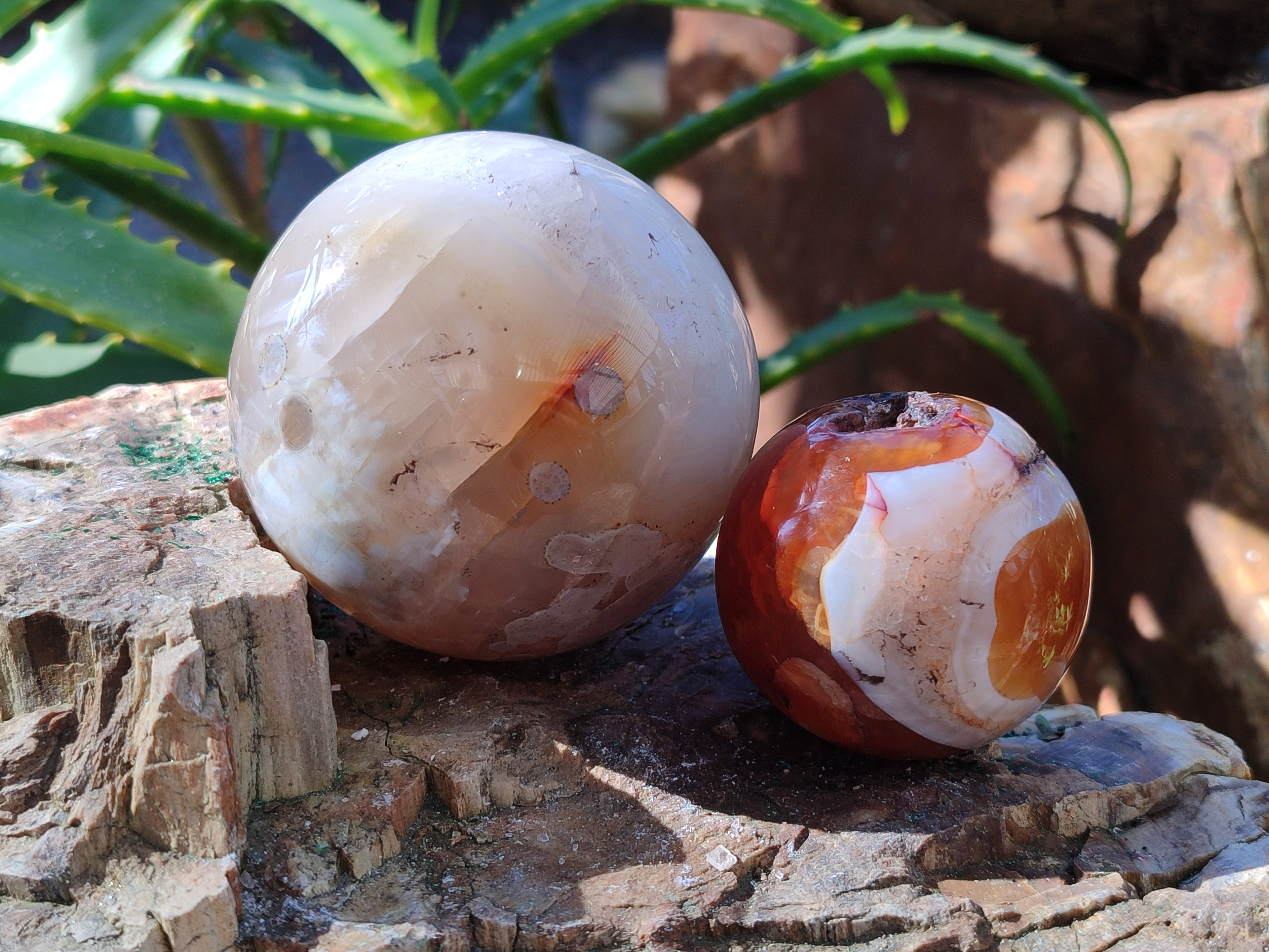 Polished Mix of Selected Sphere's x 3 From Madagascar - Toprock Gemstones and Minerals 