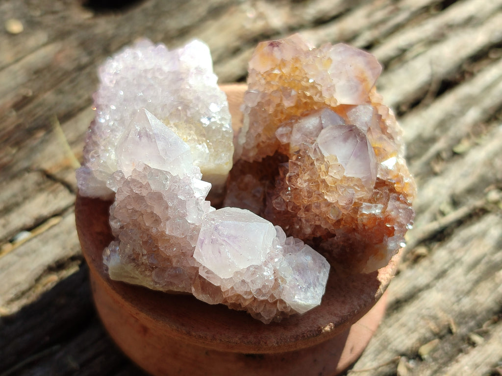 Natural Ametrine Spirit Quartz Clusters x 35 From Boekenhouthoek, South Africa - Toprock Gemstones and Minerals 