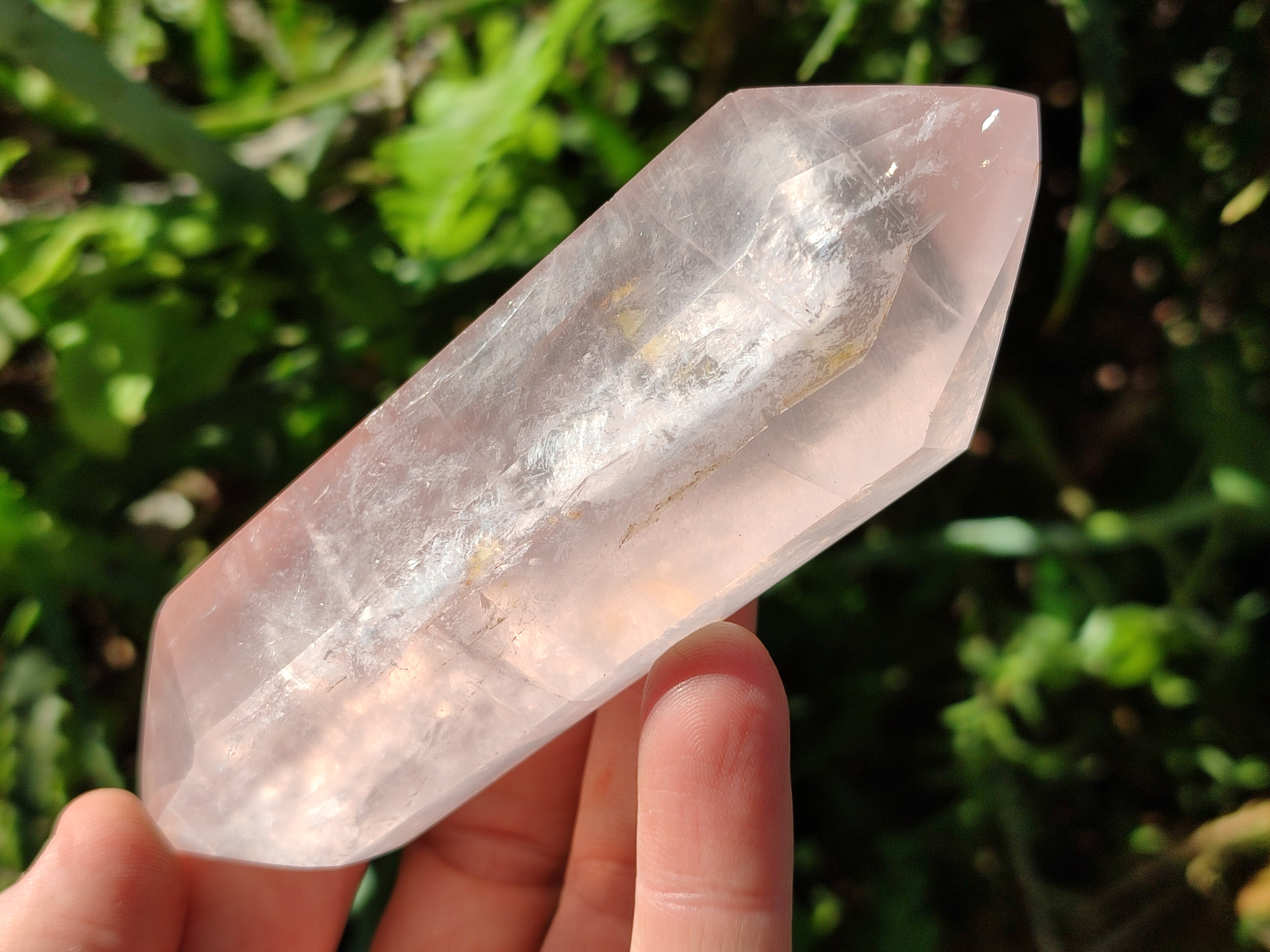 Polished Double Terminated Rose Quartz Points x 6 Ambatondrazaka, Madagascar - Toprock Gemstones and Minerals 
