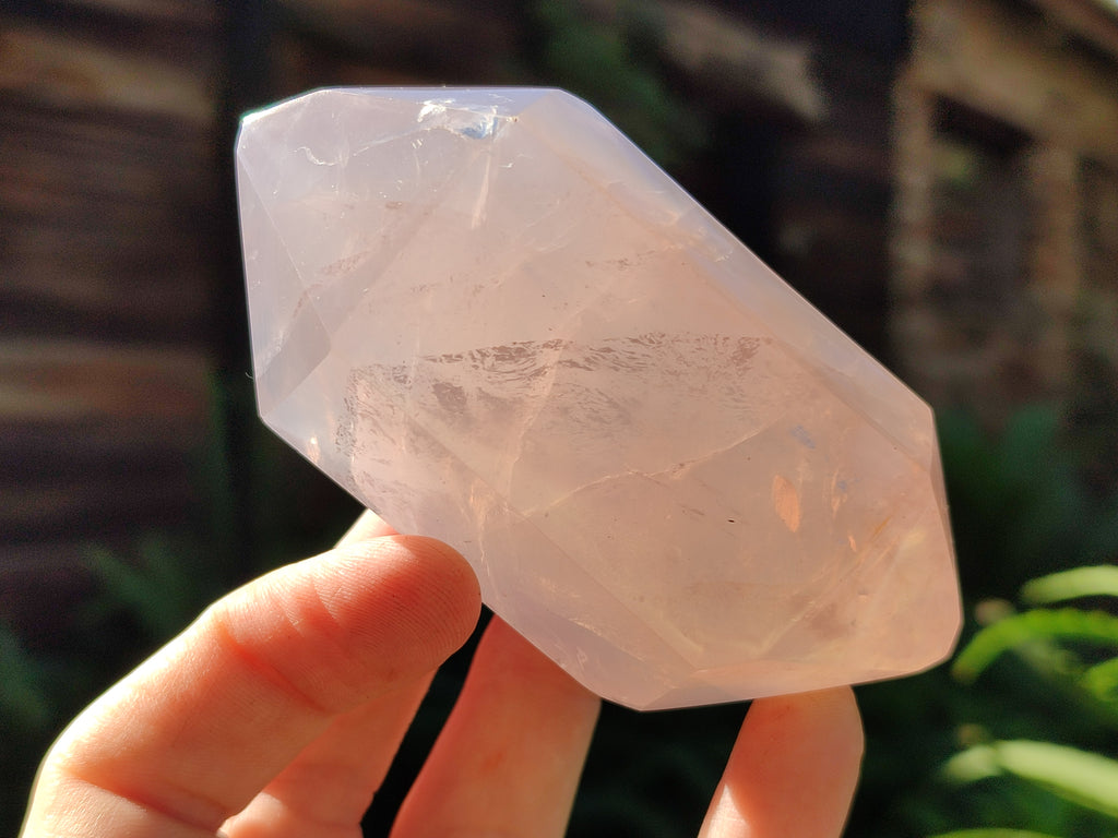 Polished Double Terminated Rose Quartz Points x 6 Ambatondrazaka, Madagascar - Toprock Gemstones and Minerals 