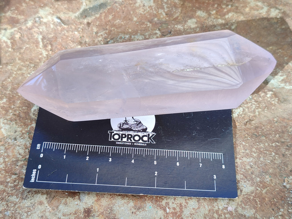 Polished Double Terminated Rose Quartz Points x 6 Ambatondrazaka, Madagascar - Toprock Gemstones and Minerals 