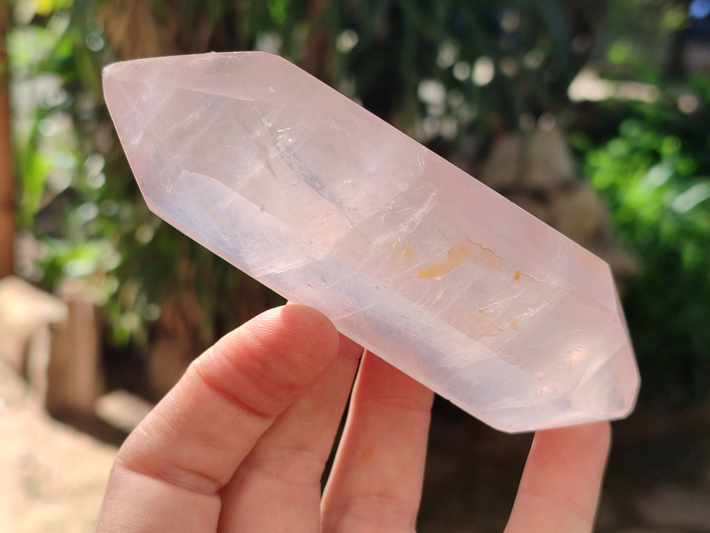 Polished Double Terminated Rose Quartz Points x 6 Ambatondrazaka, Madagascar - Toprock Gemstones and Minerals 