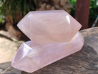 Polished Double Terminated Rose Quartz Points x 6 Ambatondrazaka, Madagascar - Toprock Gemstones and Minerals 