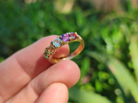 Polished 9 Carat Gold Plated Faceted Rings x 12 From Southern Africa