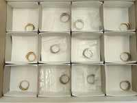 Polished 9 Carat Gold Plated Faceted Rings x 12 From Southern Africa