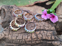 Polished 9 Carat Gold Plated Faceted Rings x 12 From Southern Africa