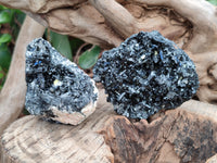 Natural Schorl Black Tourmaline with Smokey Quartz x 12 From Erongo, Namibia - Toprock Gemstones and Minerals 
