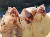 Natural Red Hematoid Quartz Clusters x 2 From Karoi, Zimbabwe