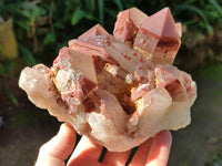 Natural Red Hematoid Quartz Clusters x 2 From Karoi, Zimbabwe