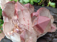Natural Red Hematoid Quartz Clusters x 2 From Karoi, Zimbabwe
