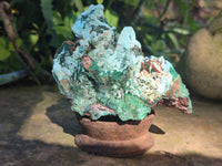 Natural Drusy Coated Chrysocolla with Malachite x 2 From Lupoto Mine, Congo