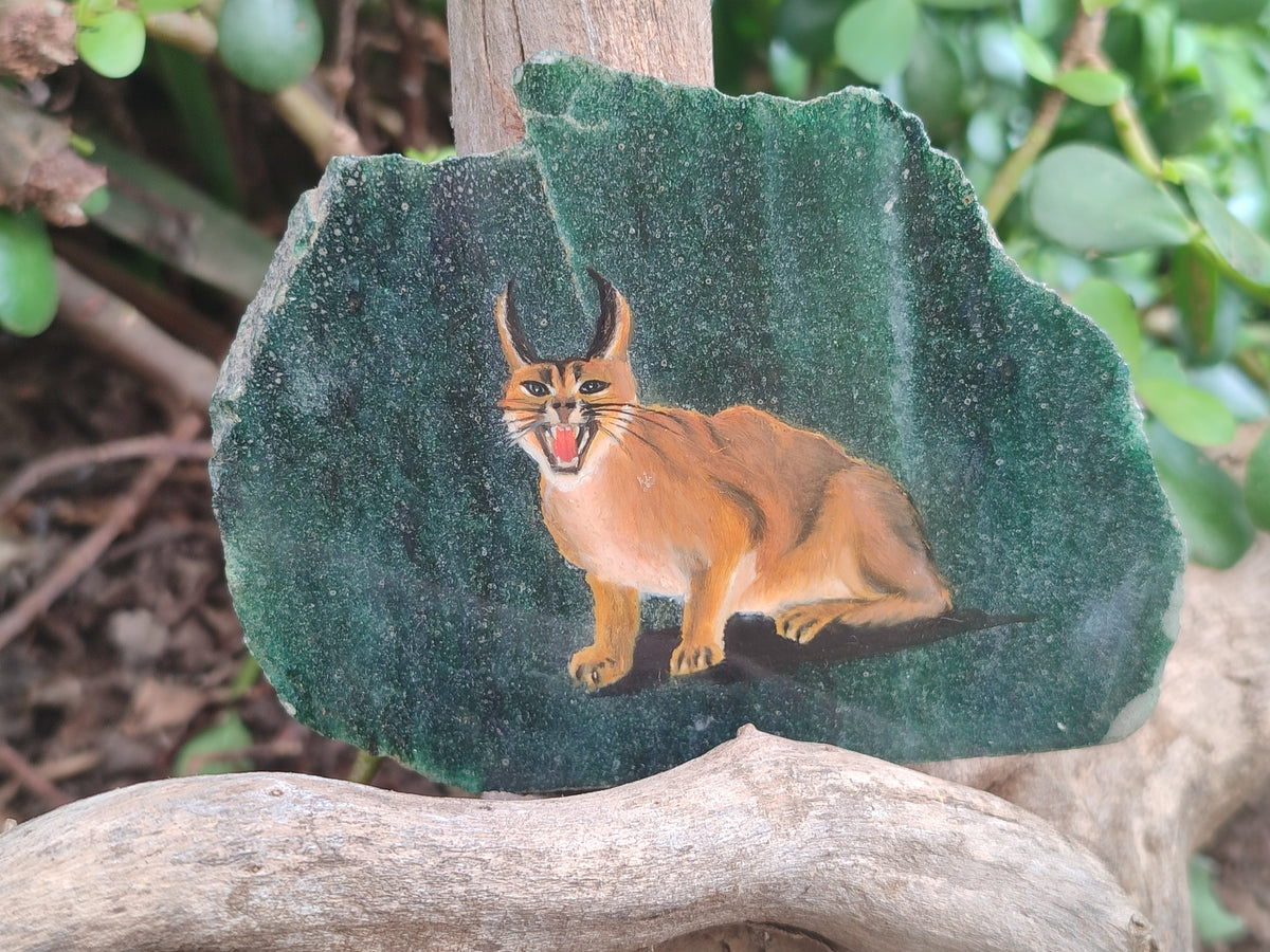 Hand Made Animal Decoupage Stone Slabs x 4 From Southern Africa - Toprock Gemstones and Minerals 
