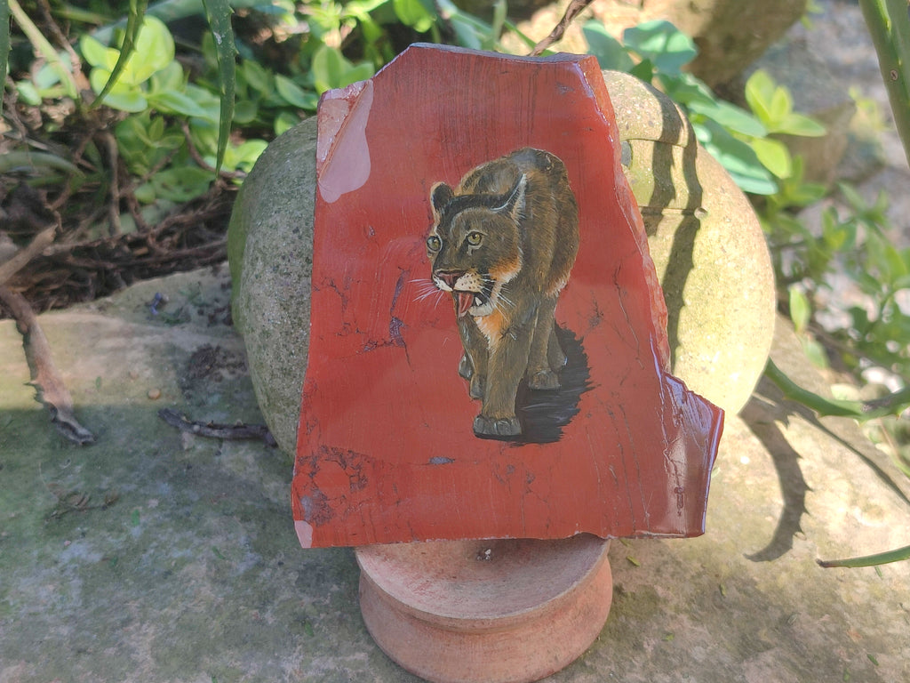 Hand Made Animal Decoupage Stone Slabs x 4 From Southern Africa - Toprock Gemstones and Minerals 