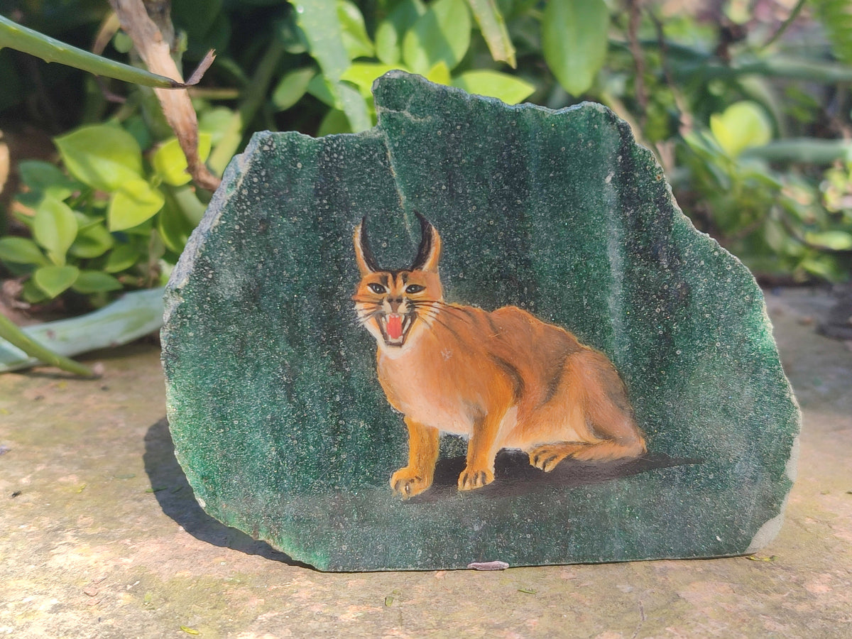 Hand Made Animal Decoupage Stone Slabs x 4 From Southern Africa - Toprock Gemstones and Minerals 