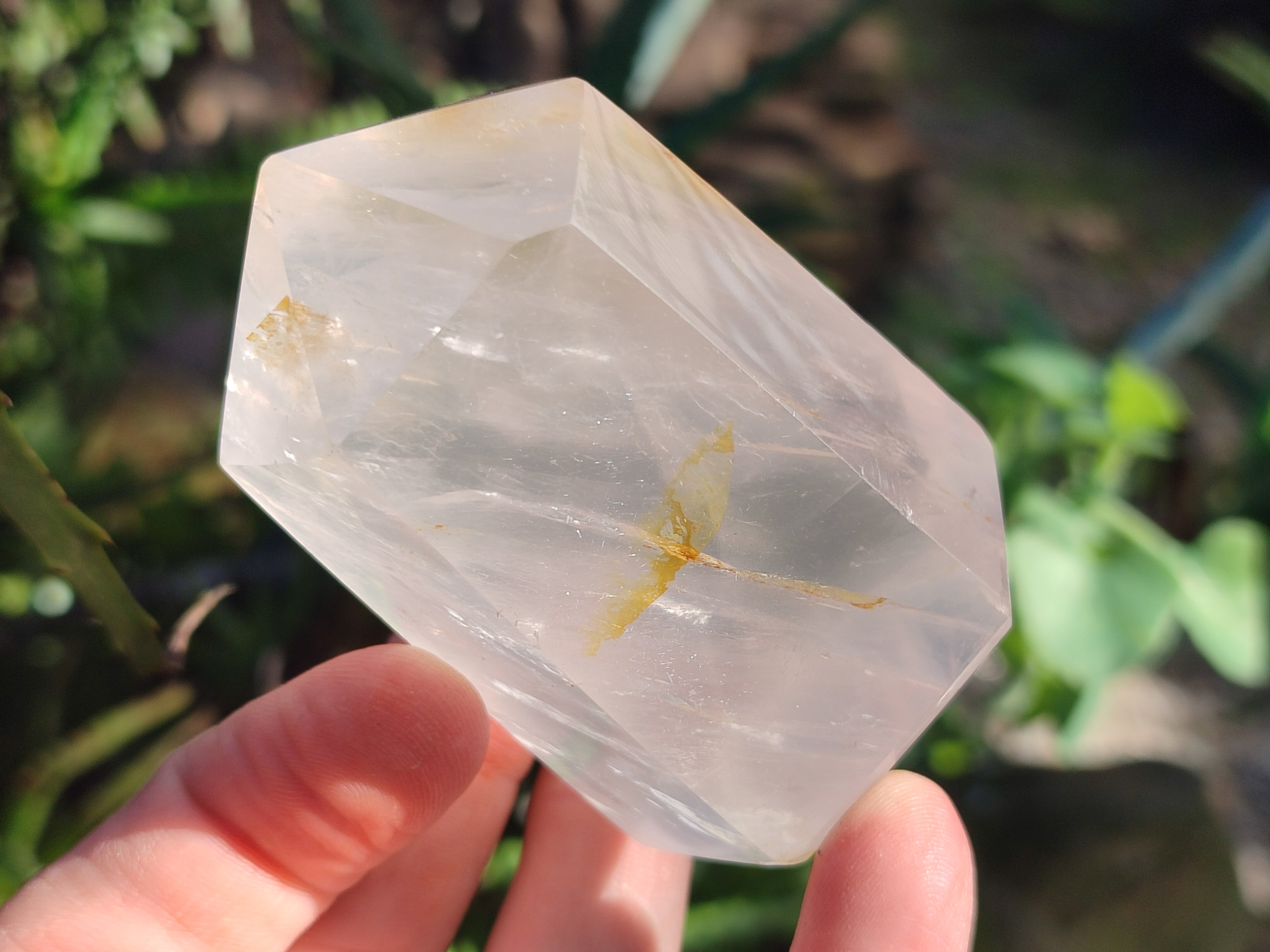 Polished Mixed Limonite Veil Quartz and Girasol Crystals x 4 From Madagascar - Toprock Gemstones and Minerals 