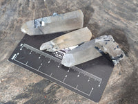 Natural Smokey Quartz Crystals with Black Tourmaline & Hyalite Opal x 35 From Erongo, Namibia