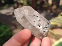 Natural Smokey Quartz Crystals with Black Tourmaline & Hyalite Opal x 35 From Erongo, Namibia