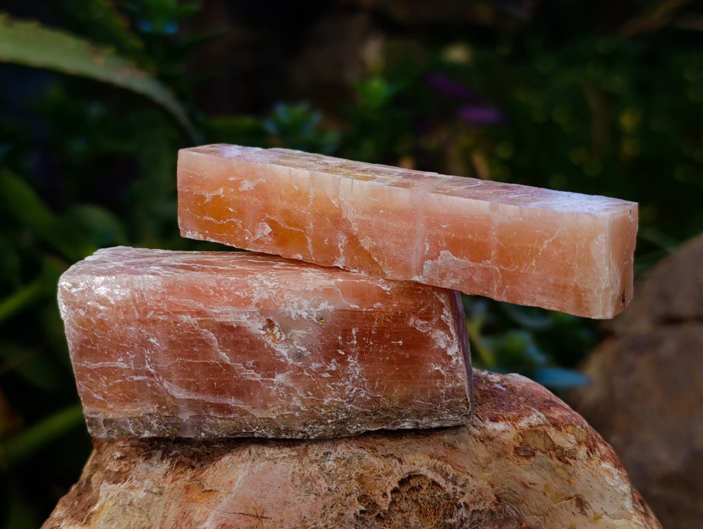 Natural Sunset Orange Calcite Specimens x 12 From Spitzkop, Namibia - Toprock Gemstones and Minerals 
