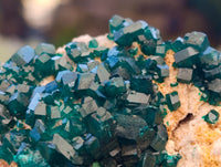 Natural Dioptase On Dolomite Specimens x 3 From Likasi, Congo - Toprock Gemstones and Minerals 