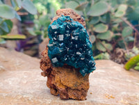 Natural Dioptase On Dolomite Specimens x 3 From Likasi, Congo - Toprock Gemstones and Minerals 