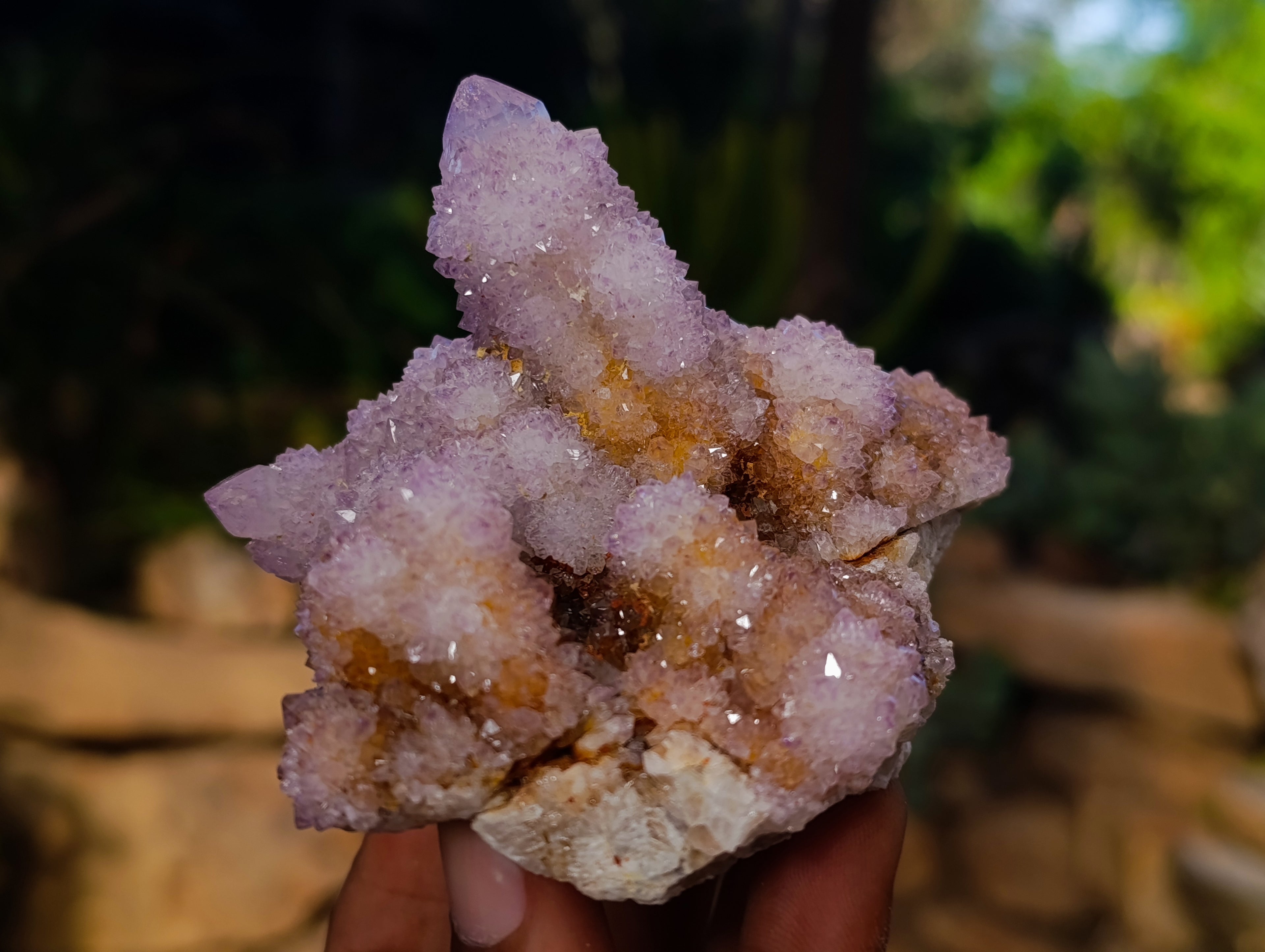 Natural Hematoid and Amethyst Spirit Quartz Clusters x 2 From South Africa - Toprock Gemstones and Minerals 