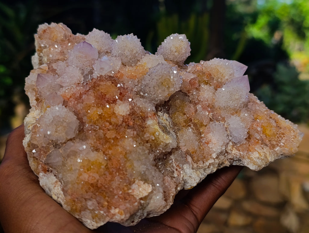 Natural Hematoid and Amethyst Spirit Quartz Clusters x 2 From South Africa - Toprock Gemstones and Minerals 